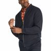 Big & Tall * | Johnny Bigg New Threads Davis Smart Zip Thru Bomber In Blue Navy