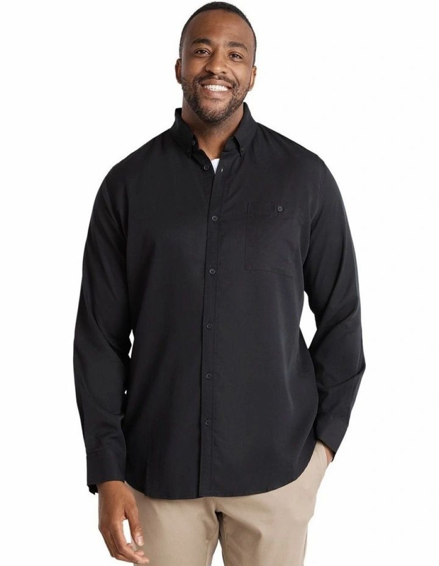 Big & Tall * | Johnny Bigg Best Quality Lincoln Lyocell Shirt In Black