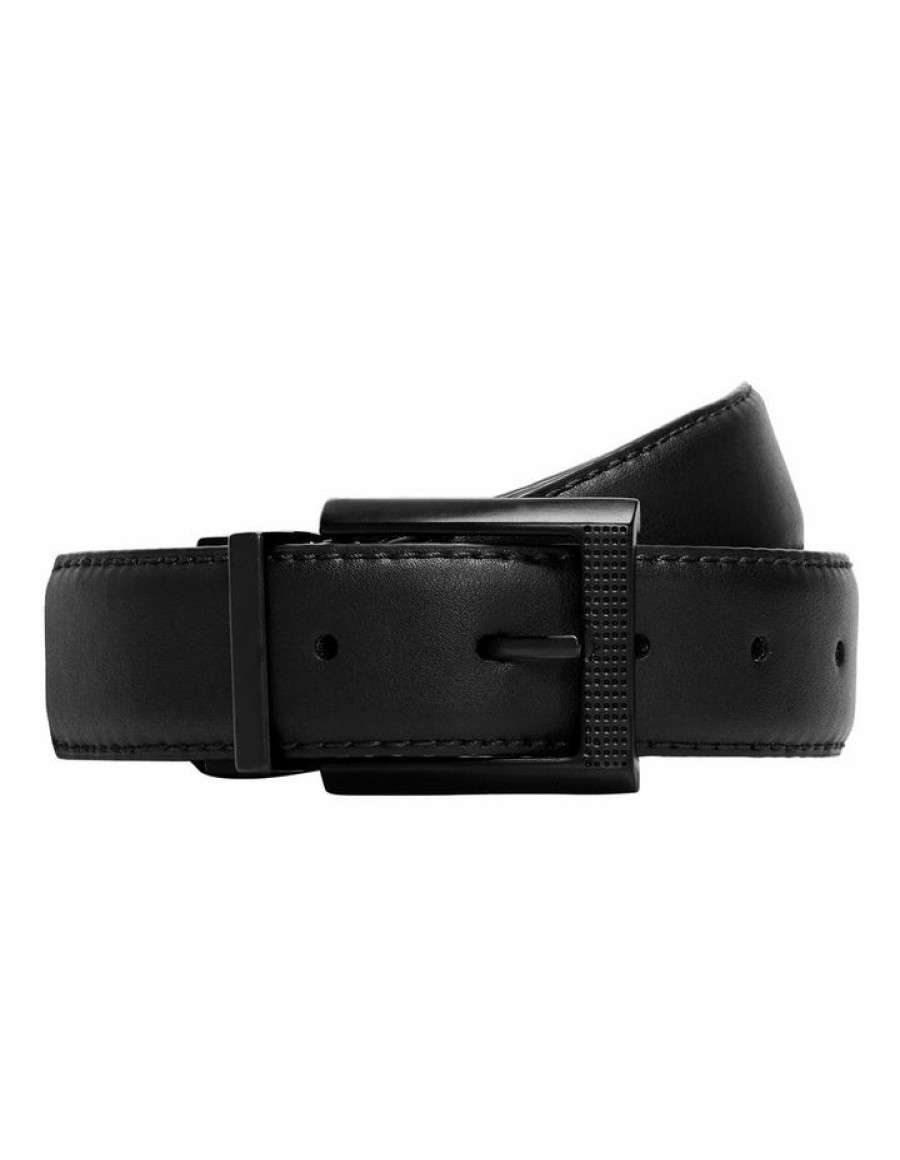 Accessories * | Johnny Bigg Cheaper Stretch Reversible Prong Belt Chocolate/Black