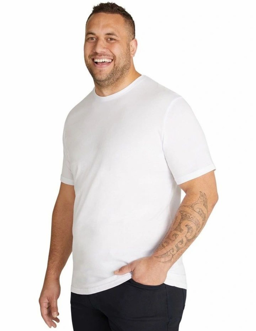 Clothing * | Johnny Bigg Cheap Essential Crew Neck Tee In White