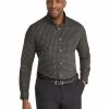 Big & Tall * | Johnny Bigg New Threads Jameson Geo Print Stretch Shirt In Black