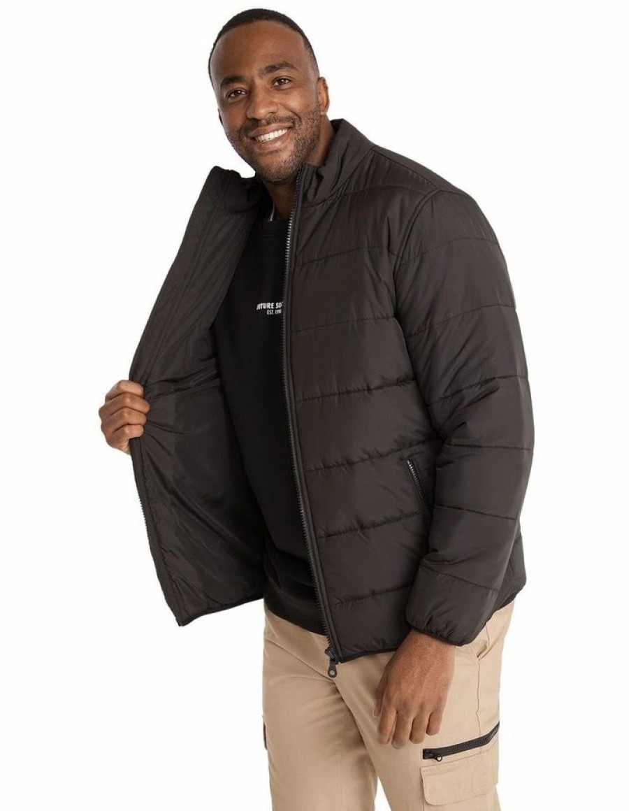 Big & Tall * | Johnny Bigg Official Westley Puffer Jacket In Black