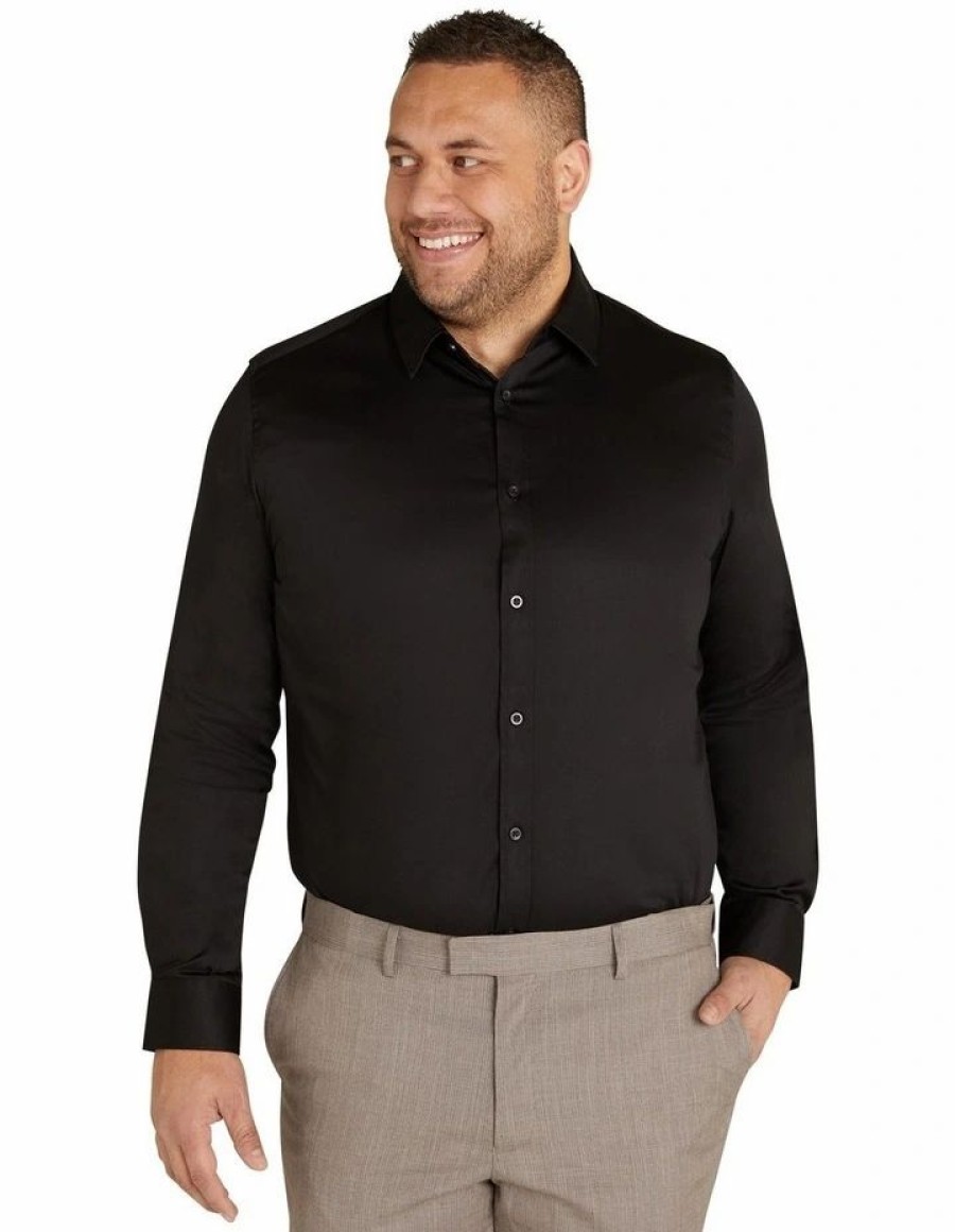 Suiting & Occasionwear * | Johnny Bigg Official Bahamas Stretch Shirt In Black