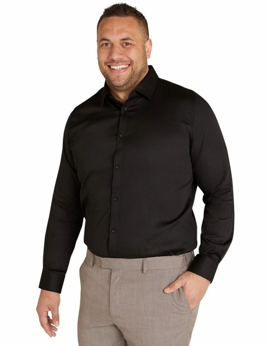 Suiting & Occasionwear * | Johnny Bigg Official Bahamas Stretch Shirt In Black