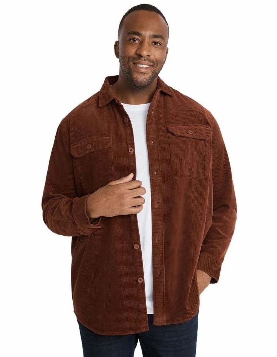 Accessories * | Johnny Bigg New Stan Corduroy Overshirt In Rust